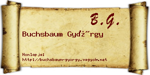 Buchsbaum György névjegykártya
